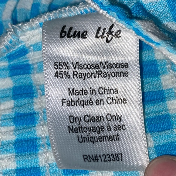 Woman's Planet Blue Tie Bandeau Top XS/S - Picture 5 of 7